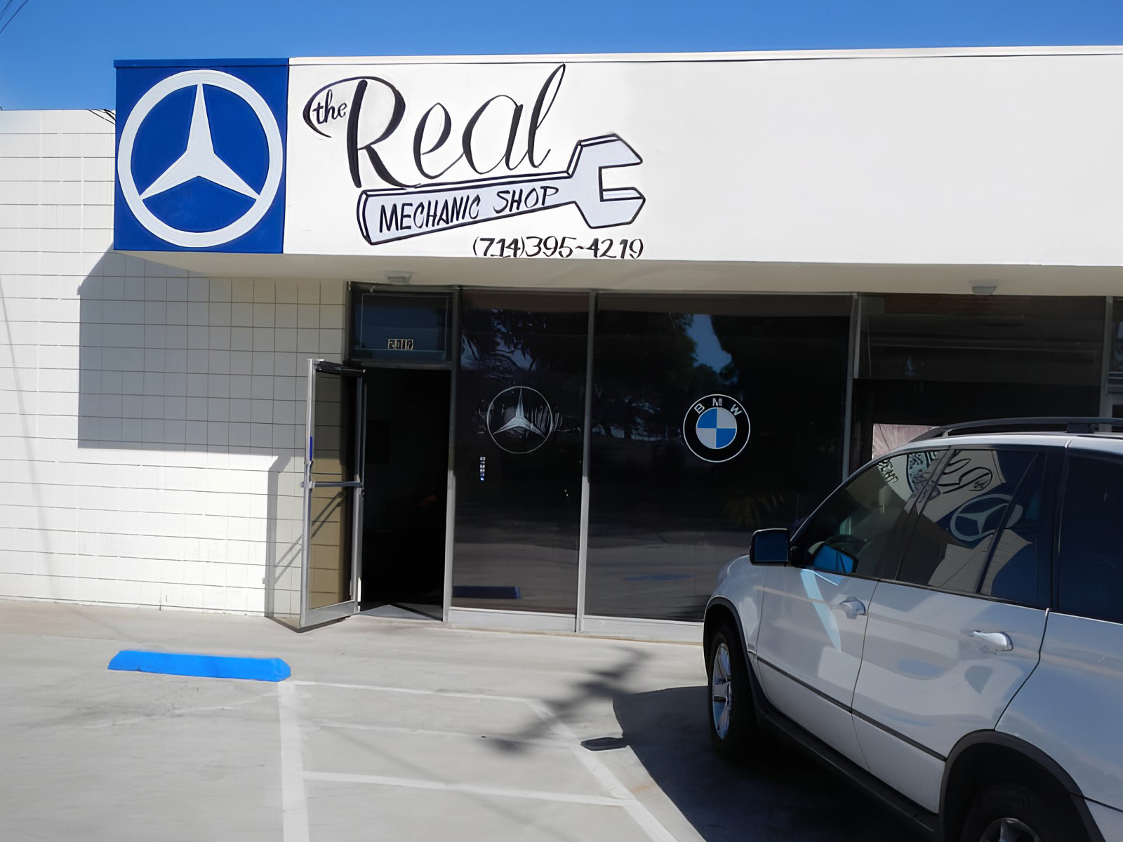 The Real Mechanic Shop storefront on W Commonwealth Ave in Fullerton, CA